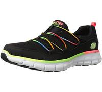 Skechers Synergy Loving Life, Zapatillas Mujer, Negro Multicolor, 37 EU Ancho