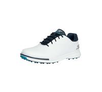 Skechers Tempo Waterproof Golf Shoes, Zapatillas Hombre, White Synthetic/Navy Trim/Blue Trim, 43 EU