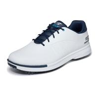 Skechers Tempo - Tenis de Golf Impermeables y Ligeros para Hombre, Blanco/Azul Marino Spiked, 41.5 EU