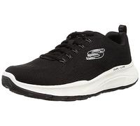 Skechers Tenis 232519 BKW para Hombre, Ribete de Malla Negro, 42.5 EU