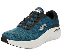 Skechers Arch Fit 2.0 Upperhand, Sin Cordones Hombre, Teal Mesh Synthetic Black Trim, 45.5 EU