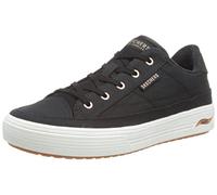 Skechers Arch Fit Arcade Meet Ya There, Zapatillas Mujer, Black Canvas/Rose Gold Trim, 39.5 EU