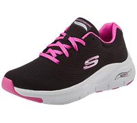 Skechers Arch FIT, Zapatillas Mujer, Black/Light Pink, 43 EU