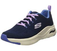 Skechers Tenis Arch Fit Comfy Wave para Mujer, Azul Marino, 39 EU