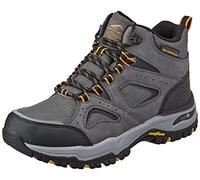 Skechers Tenis Char 204628 para Hombre, Malla de Cuero carbón, 45.5 EU