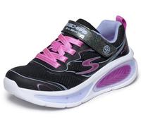 Skechers Tenis Cosmic Glow 2.0 para niña, Tela sintética Negra Brillante con Ribete múltiple, 11 UK Child