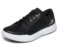 Skechers Tenis de Golf Drive 6 Arch de Piel de Ajuste Relajado sin Pinchos para Hombre, Negro/Blanco, 46 EU
