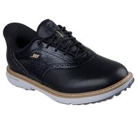 Skechers Tenis de golf Prestige sin pinchos para mujer, sin cordones, con ajuste de arco, Negro/Oro, 35.5 EU