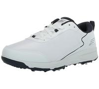 Skechers Tenis de Golf Torque Sport Fairway de Ajuste Relajado para Hombre, Blanco/Azul Marino, 8 Wide