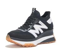 Skechers Tenis deportivos clásicos de corte superior para mujer, Negro (True Black), 38 EU