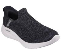 Skechers Tenis Deportivos Relaxed Fit para Mujer, Punto Negro y Ribete Rosa Claro, 38 EU