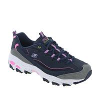 Skechers Tenis D'Lites Bold Views para Mujer, Armada Múltiples, 38.5 EU | Plantilla de espuma viscoelástica refrigerada por aire, entresuela acolchada con suela flexible, tenis deportivos de moda con