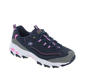Skechers Tenis D'Lites Bold Views para Mujer, Armada Múltiples, 38.5 EU | Plantilla de espuma viscoelástica refrigerada por aire, entresuela acolchada con suela flexible, tenis deportivos de moda con