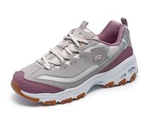 Skechers Tenis D'Lites-Popular Vote para Mujer, Gris Pardo/Multicolor, 9.5