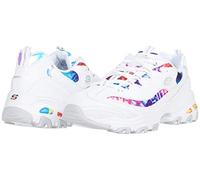 Skechers Tenis D'Lites Summer Fiesta para Mujer, Blanco Multi, 35 EU