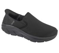 Skechers D'LUX Walker 2.0 Reeler - Tenis para Hombre de Ajuste Ancho, Manos Libres, Color Negro, Talla 7, Black, 7 UK X-Wide
