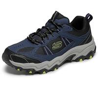 Skechers Stamina at, Trekking de Corte bajo Hombre, Malla sintética Azul Marino con Ribete Negro, 47.5 EU