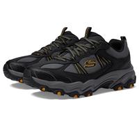 Skechers Zapatillas trekking Stamina At, corte bajo hombre, malla sintética negra, 47.5 EU