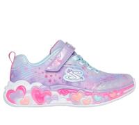 Skechers Tenis Eternal Heart Lights para niñas, Lavanda/Multicolor, 3 niños pequeños