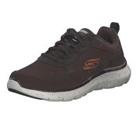 Skechers Tenis Flex Advantage 5.0 para Hombre, Malla de Gamuza marrón Duraleather Ribete Negro, 41 EU