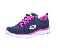 Skechers Tenis Flex Appeal Simplistic para Mujer, Azul Marino y Rosa Intenso 01, 37.5 EU