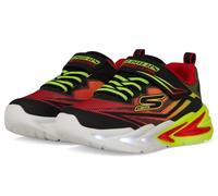 Skechers Tenis Flex-Glow Ultra para niño, Negro/Rojo, 13 Little Kid