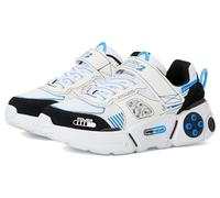 Skechers Tenis Gametronix 2.0 Unisex para niños, Blanco/Negro/Azul, 2.5 Little Kid