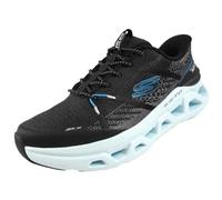 Skechers Glide-Step Altus Aphtur, Zapatillas Hombre, Black Knit/Aqua PU, 42.5 EU