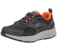 Skechers Tenis Go Run Consistent para Hombre, Gris/Naranja, 10.5 UK X-Wide