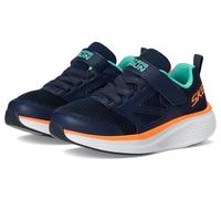 Skechers Tenis Go Run Elevate 2.0 Find My Lil para niño, Navy Textile Navy Synthetic Orange Blue, 6 UK Child