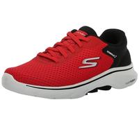 Skechers Go Walk 7 Construct, Zapatillas Hombre, Tela sintética roja y Negra, 42.5 EU