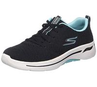 Skechers, Go Walk Arch Fit Unify, Zapatillas para mujer, Negro (Black/Aqua), 37 EU