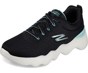 Skechers Tenis GO Walk Massage Fit para mujer, Negro, turquesa, 36.5 EU