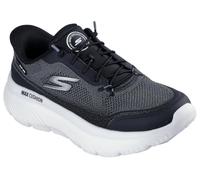 Skechers Tenis Go Walk MAX Cushioning Hyper Burst Nikita para Mujer, Ribete Blanco Textil Negro., 38.5 EU