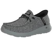 Skechers Tenis Go Walk MAX-Halycon para Hombre, Gris/Negro, 45 EU