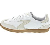 Skechers Tenis Hotshot-kickoffpara Mujer, Piel Duraleather Blanca con Ribete Natural, 38 EU