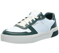 Skechers Tenis Jade Best in Classpara Mujer, Ribete Duraleather Blanco y Verde, 38.5 EU
