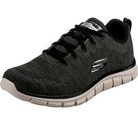 Skechers Tenis Oxford con Cordones para Hombre, Tejido Verde Oliva con Ribete Negro, 6.5 UK