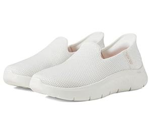 Skechers Tenis para Mujer con Manos Libres Go Walk Flex-Relish, Blanco Crema, 6.5 UK Wide