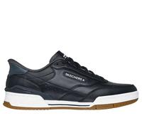 Skechers Tenis Recoil para Hombre, Piel sintética Negra y Ribete Blanco, 45 EU