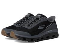 Skechers Tenis sin Cordones con Suela Deslizante para Hombre, Negro/Carbón, 45 EU
