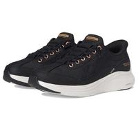Skechers Tenis sin cordones para mujer Contour Foam-Cozy Fit Golden Hour sin cordones, negro rosa dorado, 6 Wide
