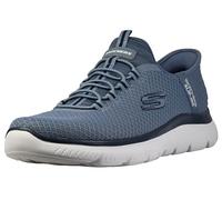Skechers Tenis Summits High Range para Hombre, Manos Libres, sin Cordones, Borde de Malla de Pizarra, 45 EU