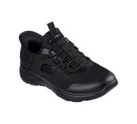 Skechers Tenis Summits High Range para niño, Tela sintética Negra con Ribete Negro, 11.5 UK Child