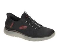 Skechers Tenis Summits High Range sin manos libres para mujer, Negro, rojo, gris, 44 EU