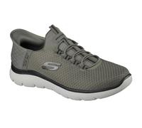 Skechers Tenis Summits High Range sin manos libres para mujer, Olive, 43 EU