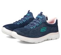 Skechers Summits Fun Flare, Zapatillas Mujer, Azul Marino, Rosa Intenso, Multicolor, 41 EU