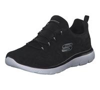 Skechers Tenis Summits para Mujer, Malla Negra con Ribete Blanco, 38 EU