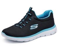 Skechers Tenis Summits para mujer | Plantilla acolchada de espuma viscoelástica, lavable a máquina, entresuela ligera y flexible que absorbe los golpes