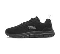 Skechers Tenis Track Leshurpara Hombre, Malla sintética Negra, 42 EU